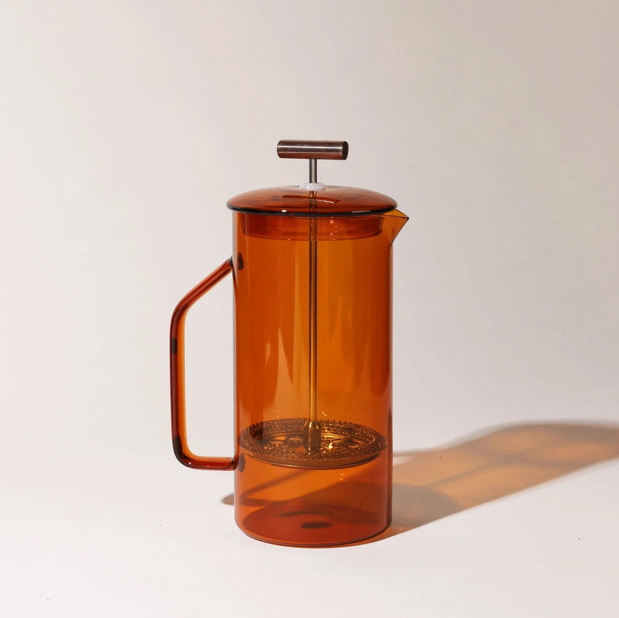 AMBER GLASS FRENCH PRESS