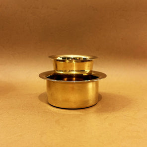 brass coffee cup Brass Dabra Set – Authentic South Indian Coffee Set