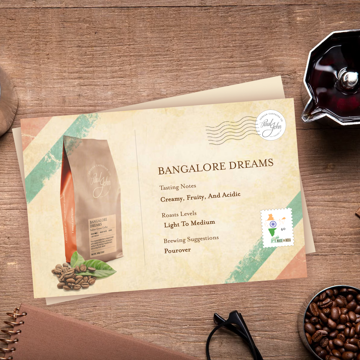 Medium Roast Coffee from India Freshly Roasted Beans