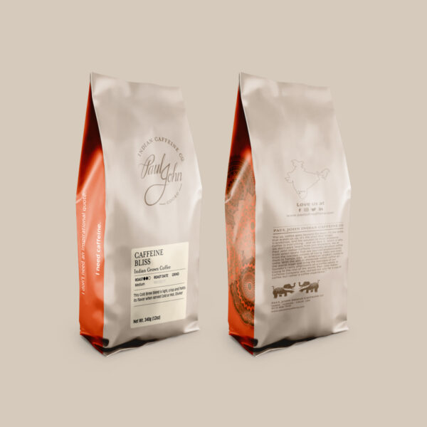 caffeine bliss coffee beans bag