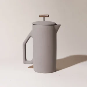 Gray Ceramic French Press by Paul John Caffeine
